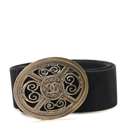 Chanel Suede CC Belt 85 34 Black 1 of 8