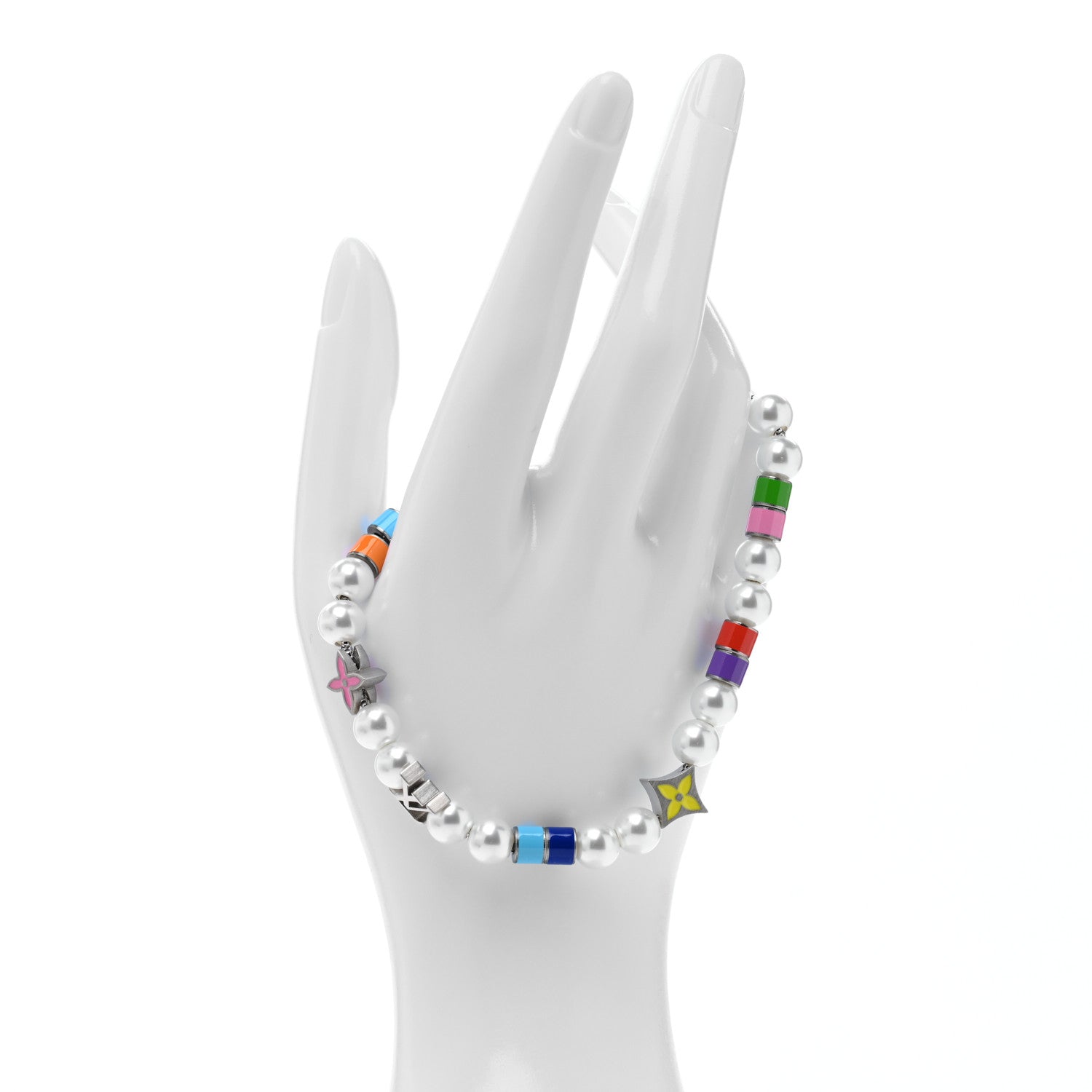 Louis Vuitton Monogram Flower Pearl Party Bracelet 2 of 4