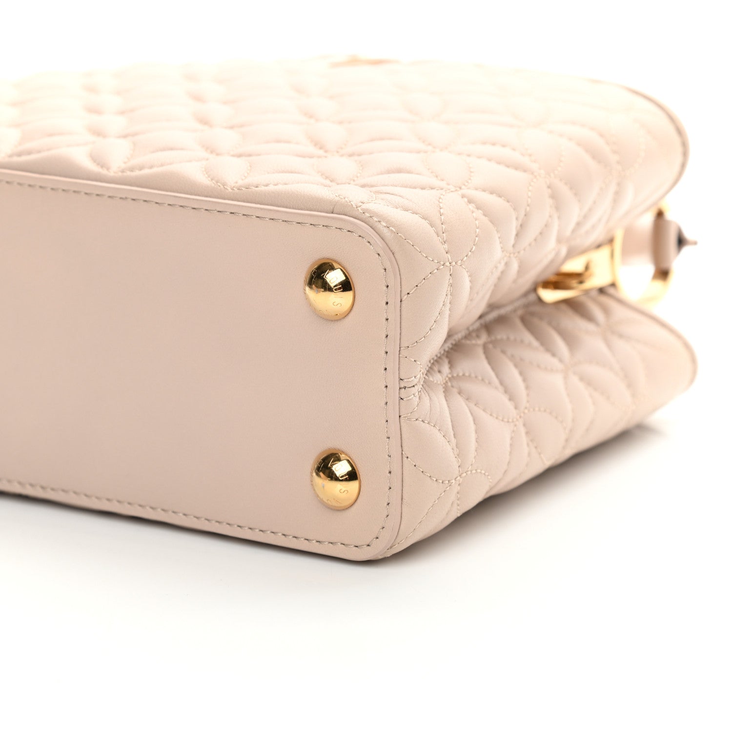Louis Vuitton Lambskin Quilted Flower Capucines BB Vanilla 10 of 10