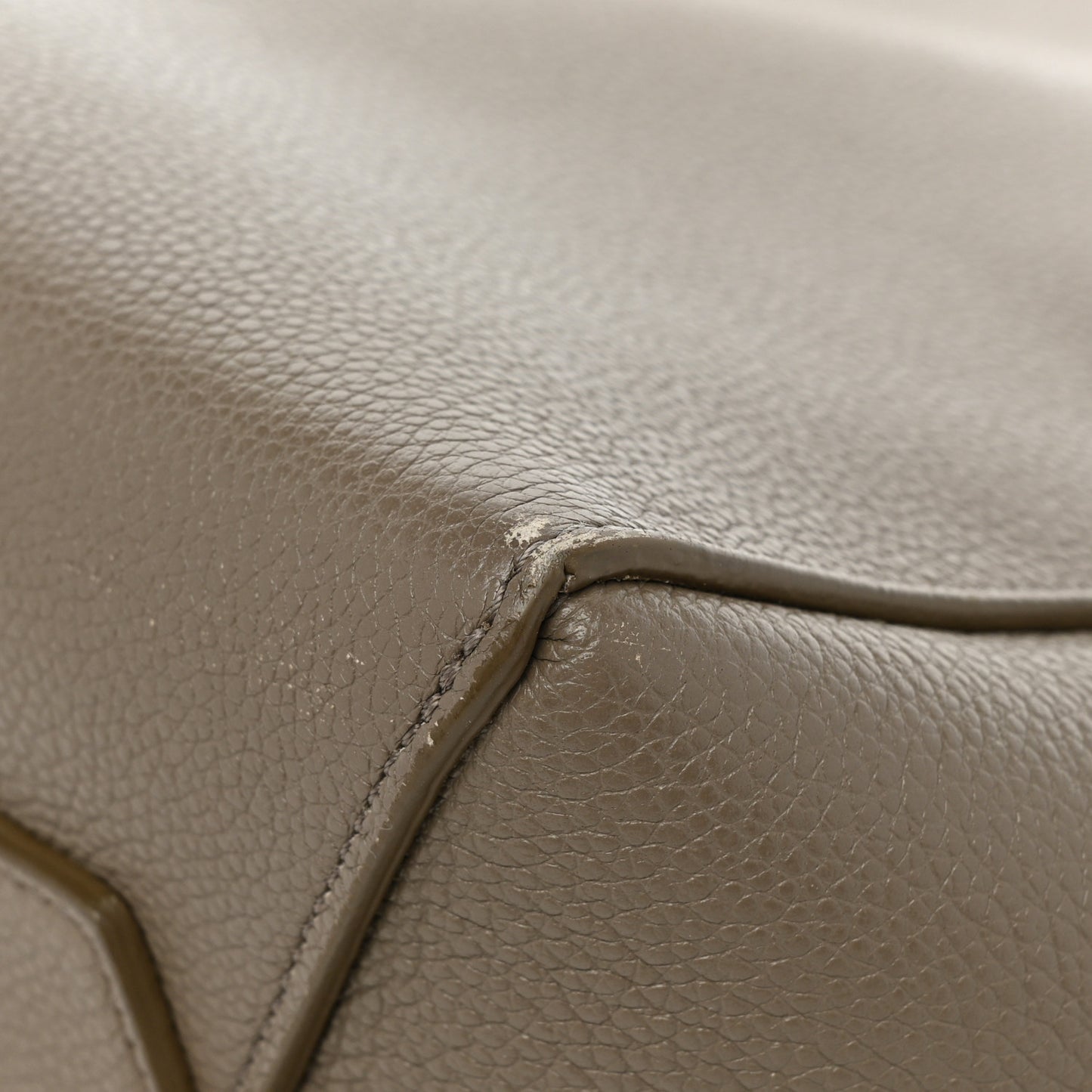 Soft Grained Calfskin Small Sangle Bucket Bag Taupe