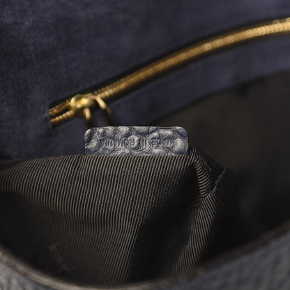 Burberry Signature Grain Medium Mildenhall Crossbody Bag Blue Carbon 7 of 11