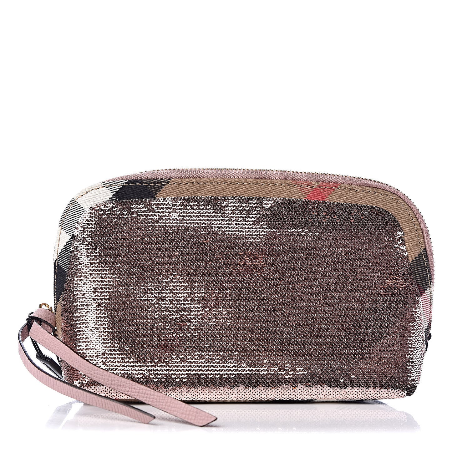 House Check Sequin Peyton Pouch Bag Pink