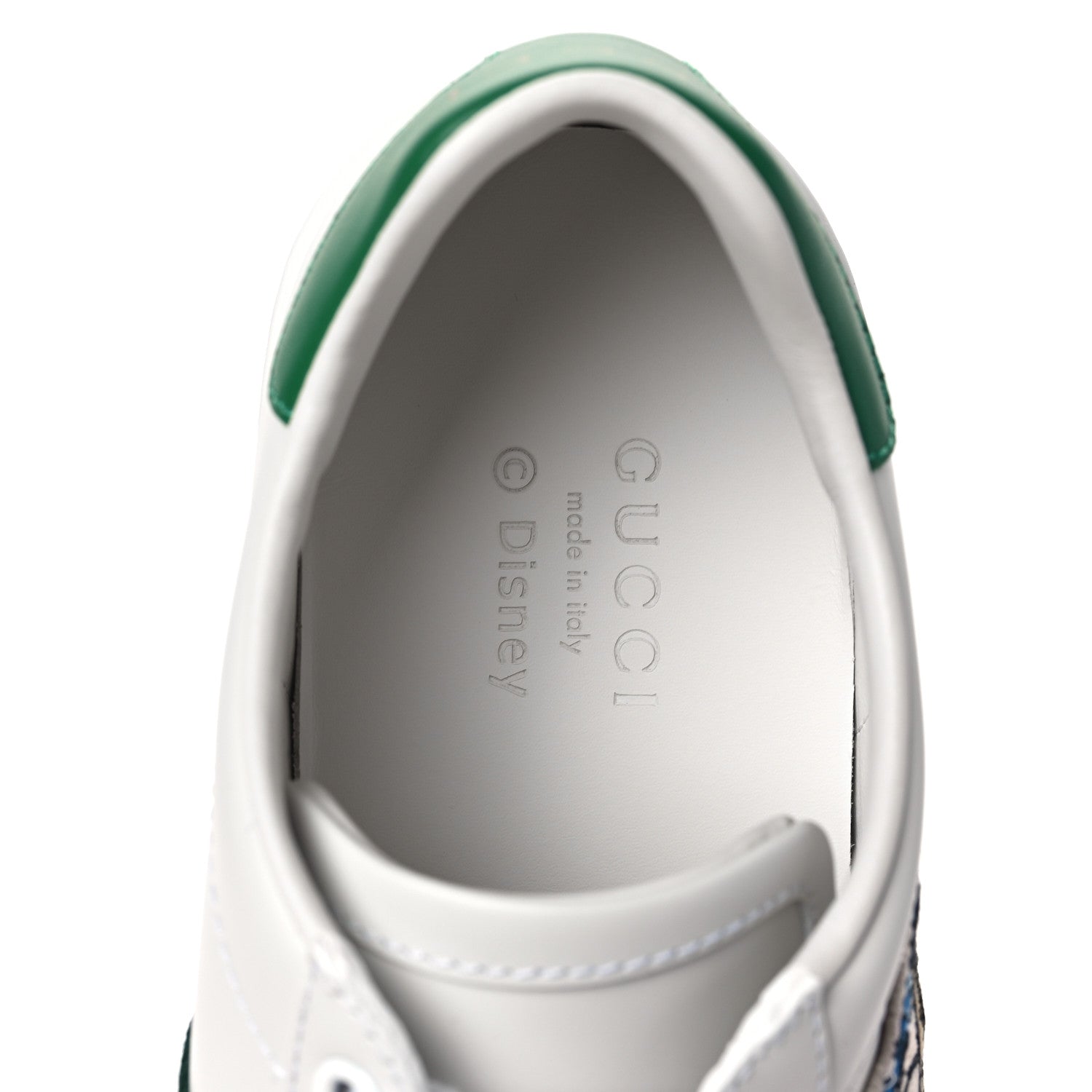Gucci X DISNEY Calfskin Miro Soft Web Donald Duck Womens Ace Sneakers 35 White New Shamarock 8 of 9