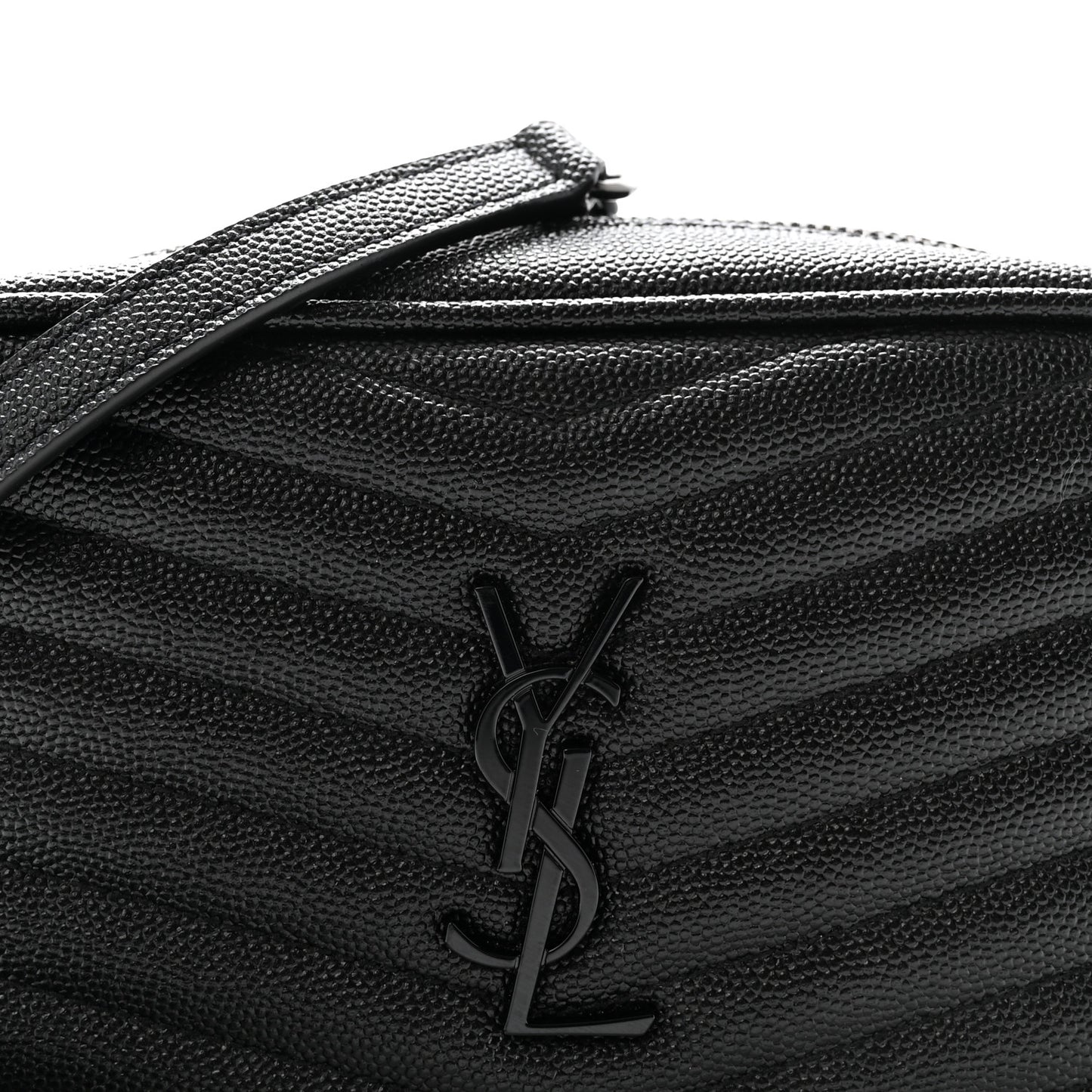 Grain De Poudre Matelasse Monochrome Monogram Mini Lou Camera Bag Black