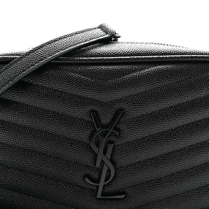 Saint Laurent Grain De Poudre Matelasse Monochrome Monogram Mini Lou Camera Bag Black 8 of 10