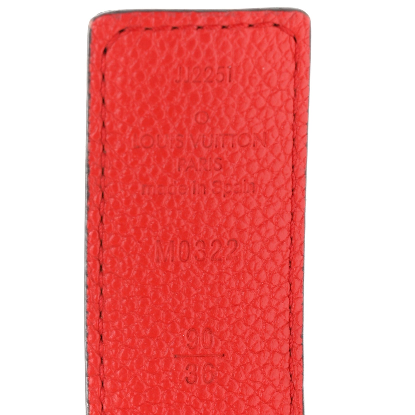 Monogram 30mm LV Initiales Reversible Belt 90 36 Coquelicot