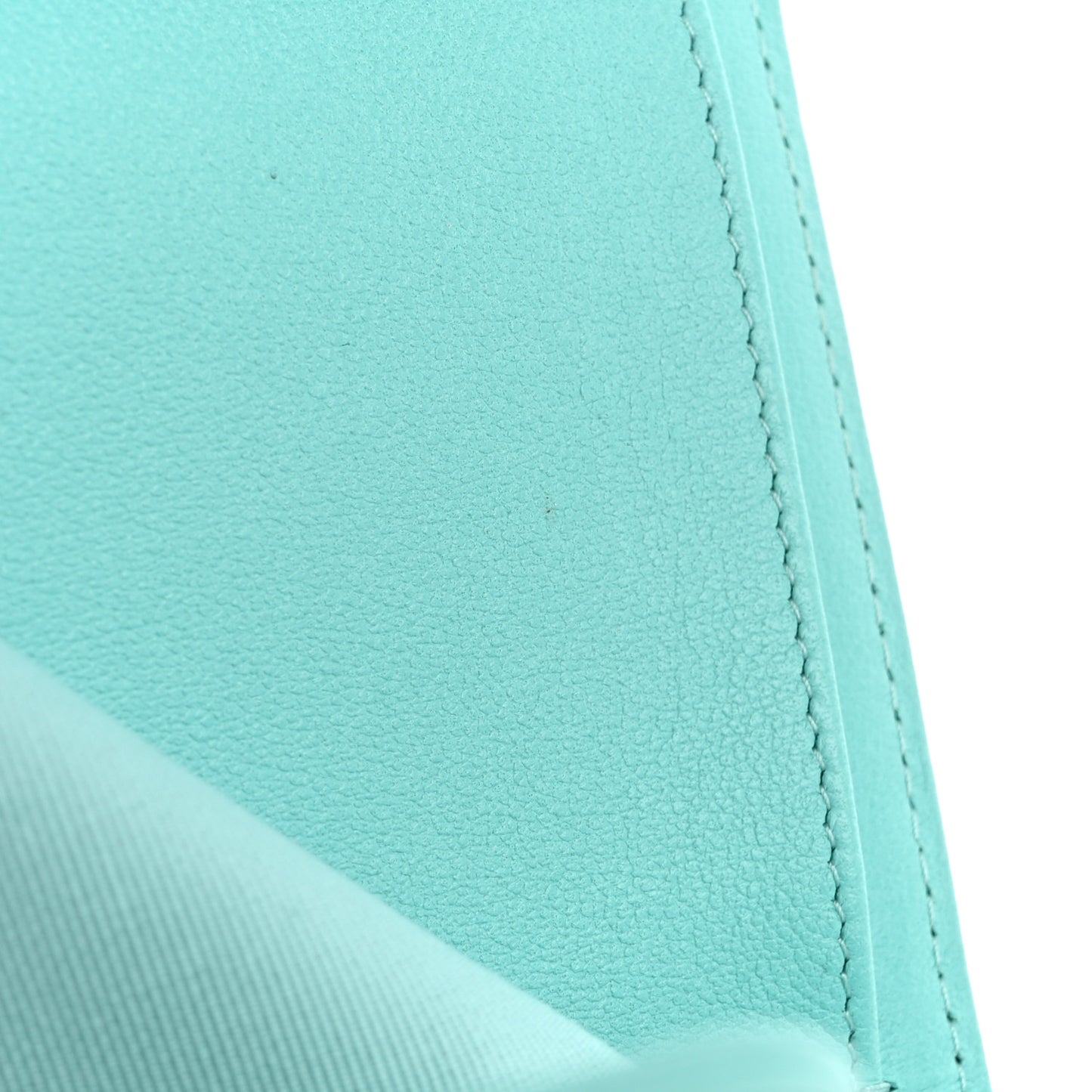 Lambskin Quilted Compact Flap Wallet Turquoise
