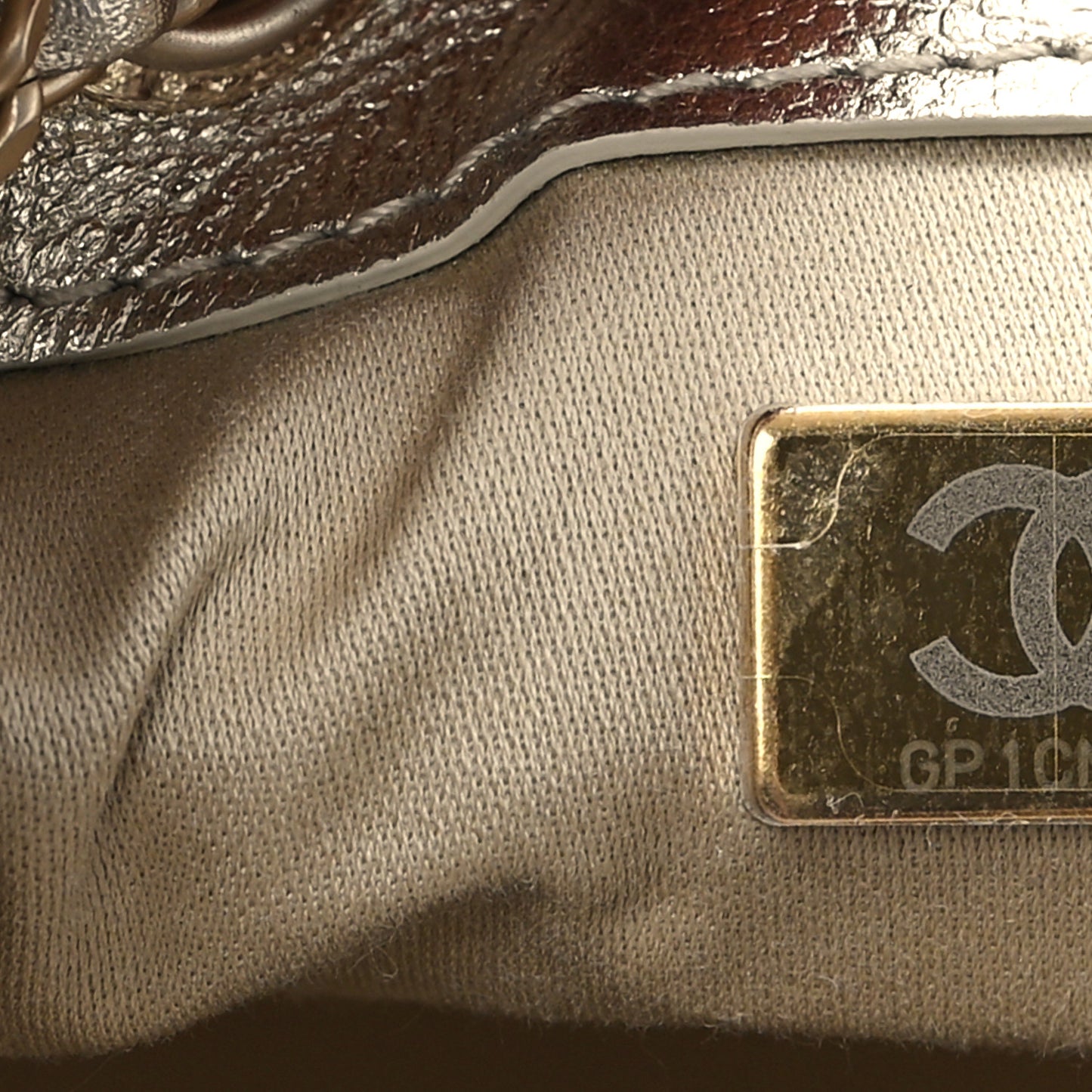 Metallic Caviar Quilted Small Chanel 25 Handbag Gold