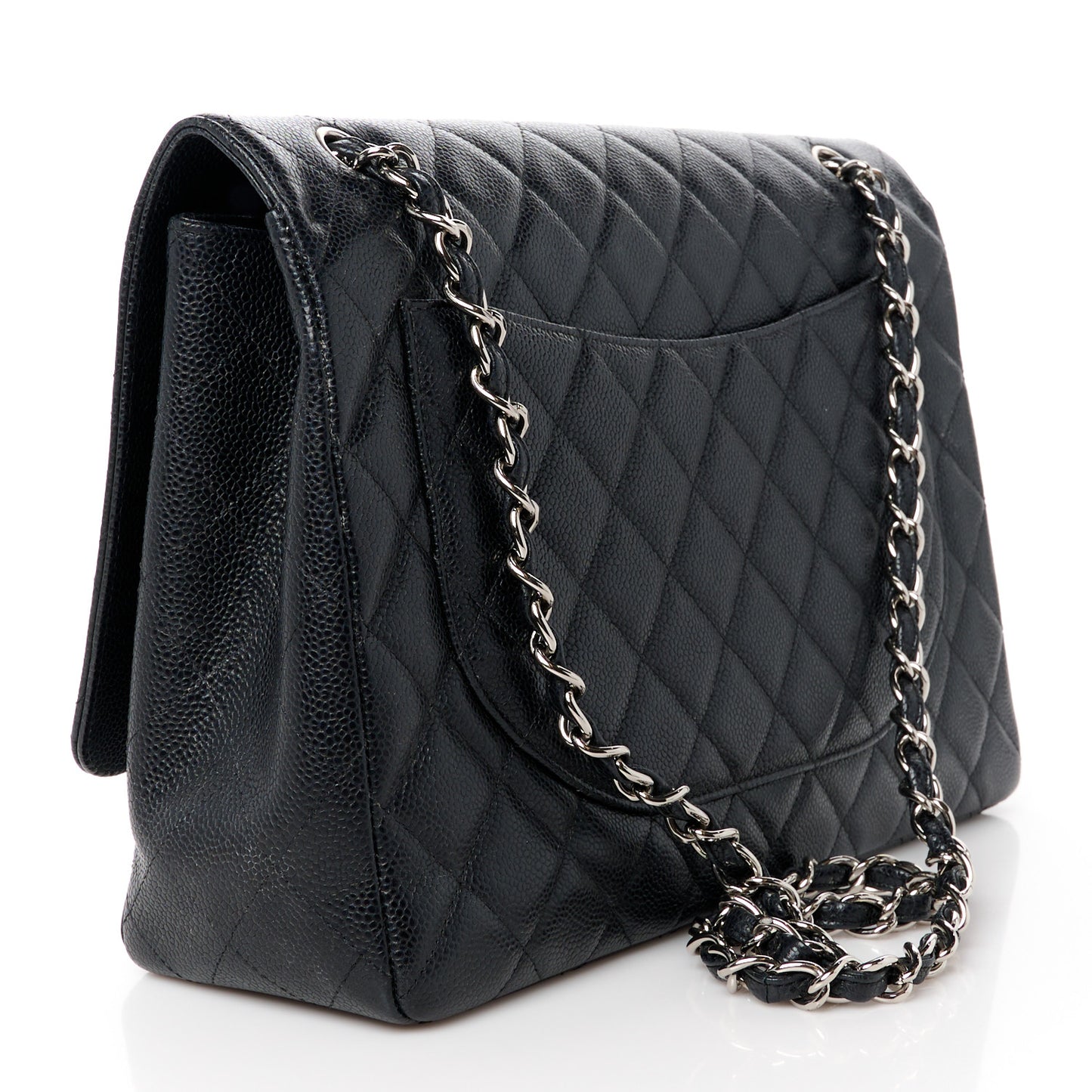 Caviar Quilted Maxi Single Flap Black