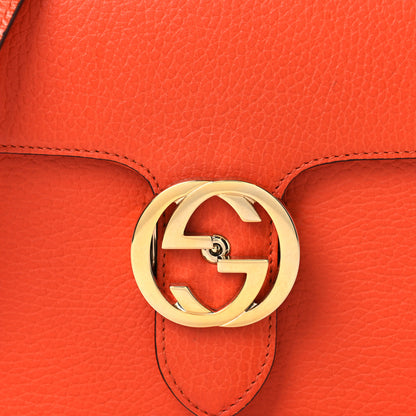 Gucci Dollar Calfskin Small Interlocking G Shoulder Bag Sun Orange 8 of 10