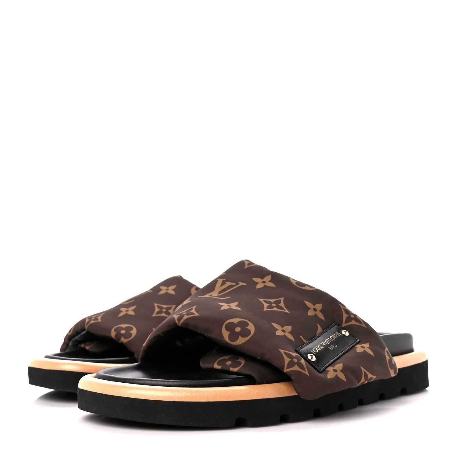 Louis Vuitton Nylon Monogram Pool Pillow Comfort Mule 39 Cacao Brown 3 of 9