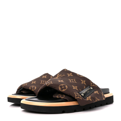 Louis Vuitton Nylon Monogram Pool Pillow Comfort Mule 39 Cacao Brown 3 of 9