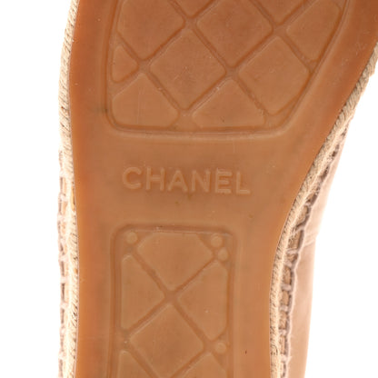 Chanel Lambskin CC Espadrilles 40 Beige Black 8 of 8