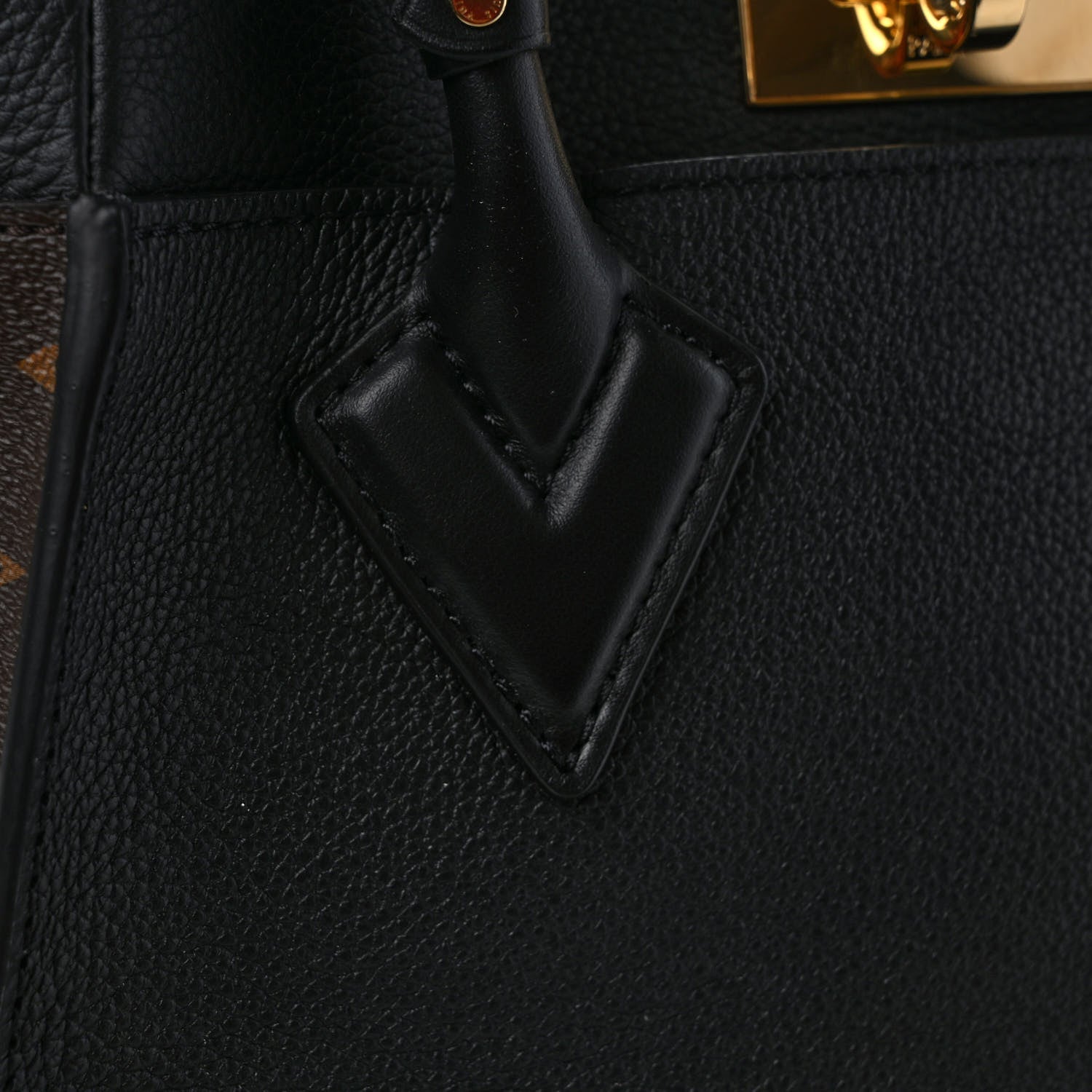 Louis Vuitton Calfskin Monogram On My Side PM Black 9 of 9