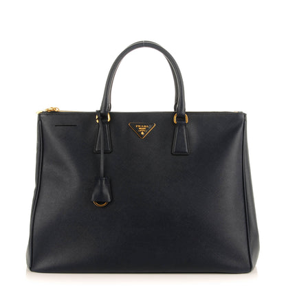 Prada Saffiano Lux Extra Large Galleria Double Zip Tote Baltico 1 of 8