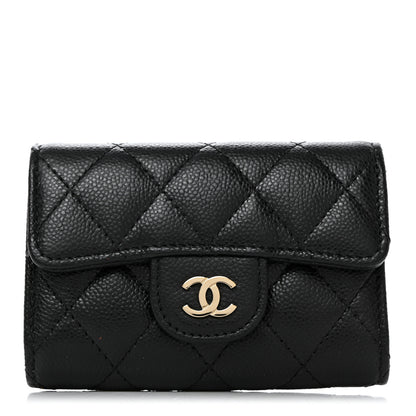Chanel Caviar Quilted Classic 4 Key Holder Wallet Black 1 of 9