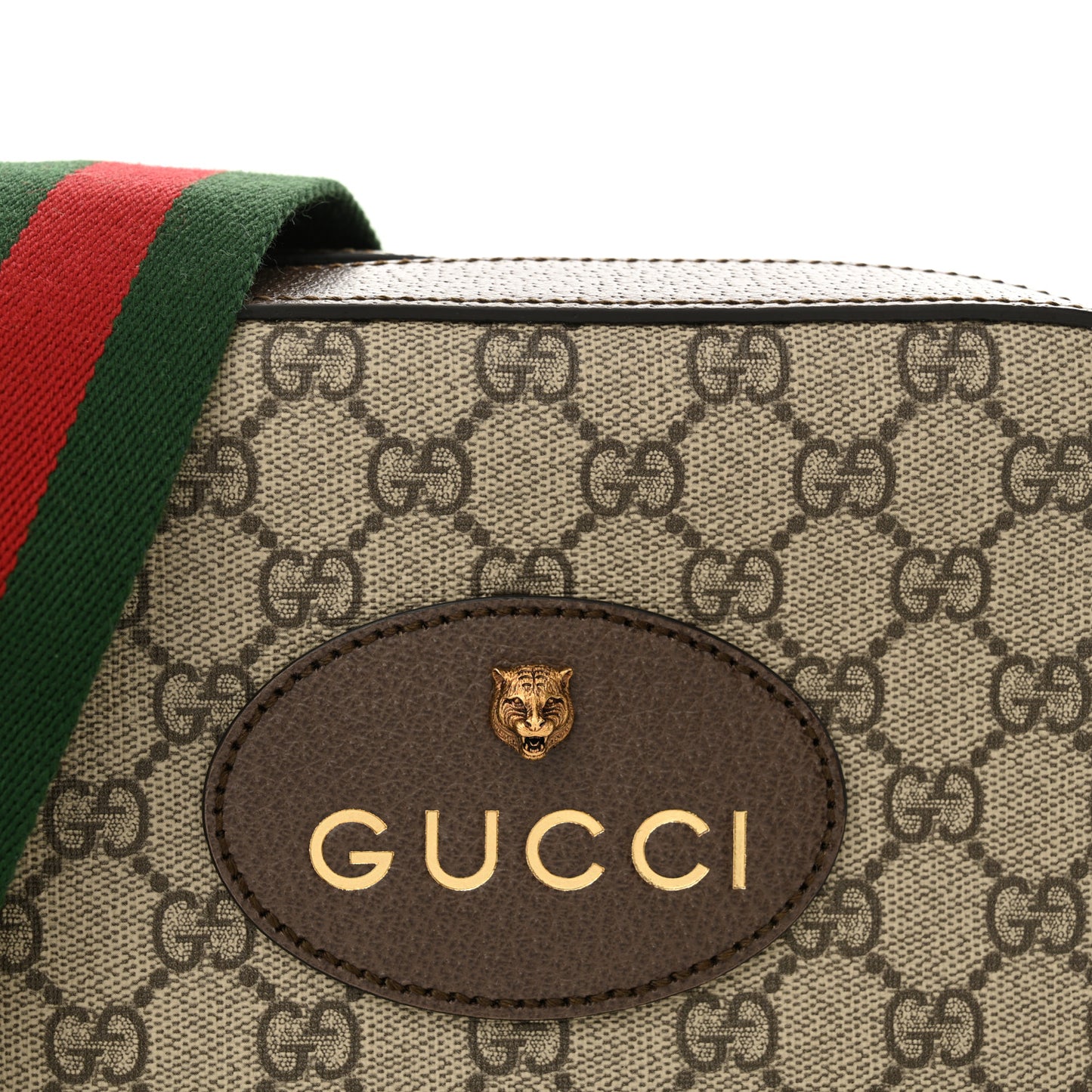 GG Supreme Monogram Web Neo Vintage Shoulder Bag Beige New Acero Crop