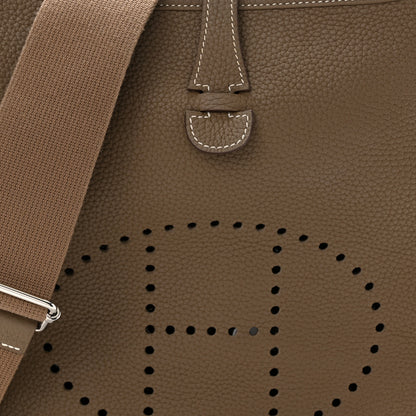 Hermes Taurillon Clemence Evelyne III PM Etoupe 8 of 11