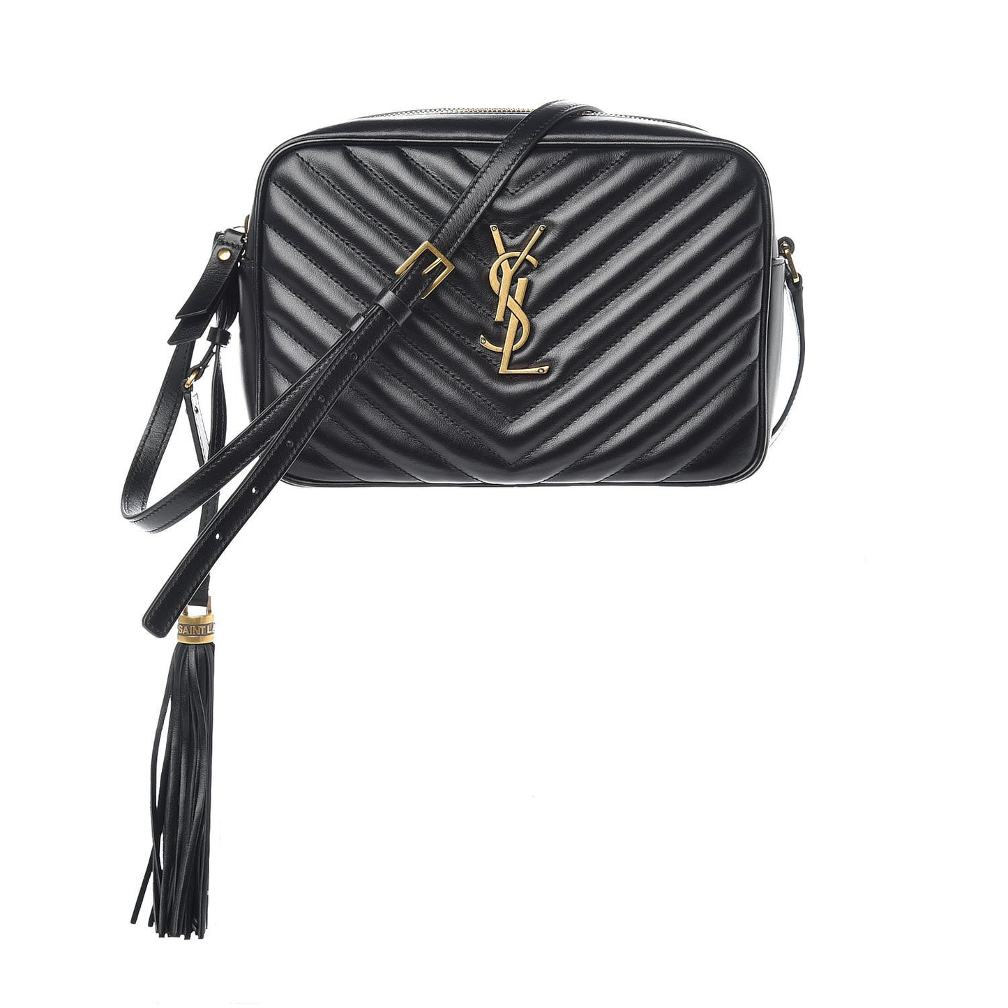 Calfskin Matelasse Monogram Lou Camera Bag Black