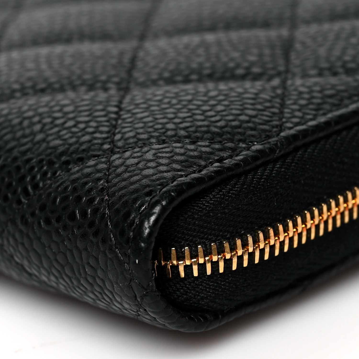 Chanel Caviar Quilted Large Gusset Zip Around Wallet Black 11 of 12