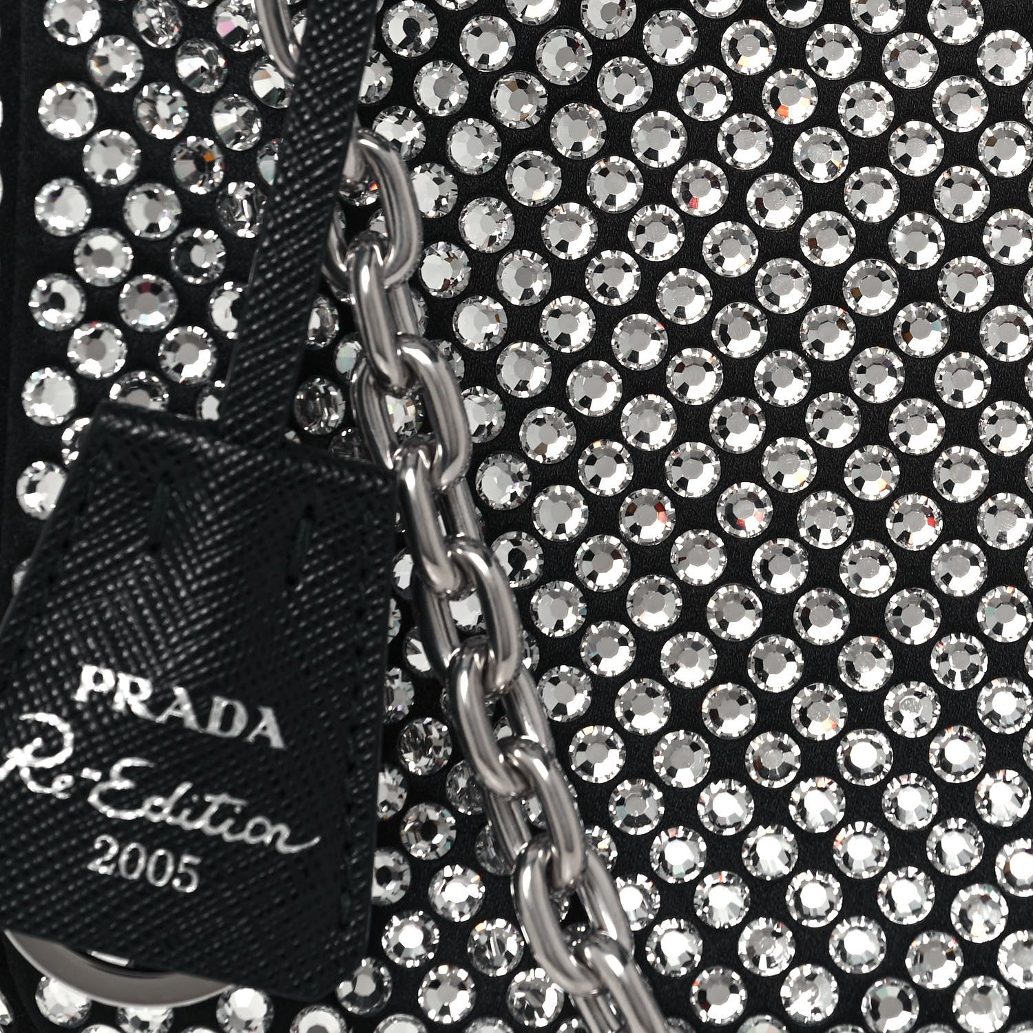 Prada Satin Crystal Re-Edition 2005 Shoulder Bag Cristal 8 of 13
