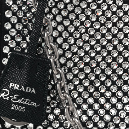 Prada Satin Crystal Re-Edition 2005 Shoulder Bag Cristal 8 of 13