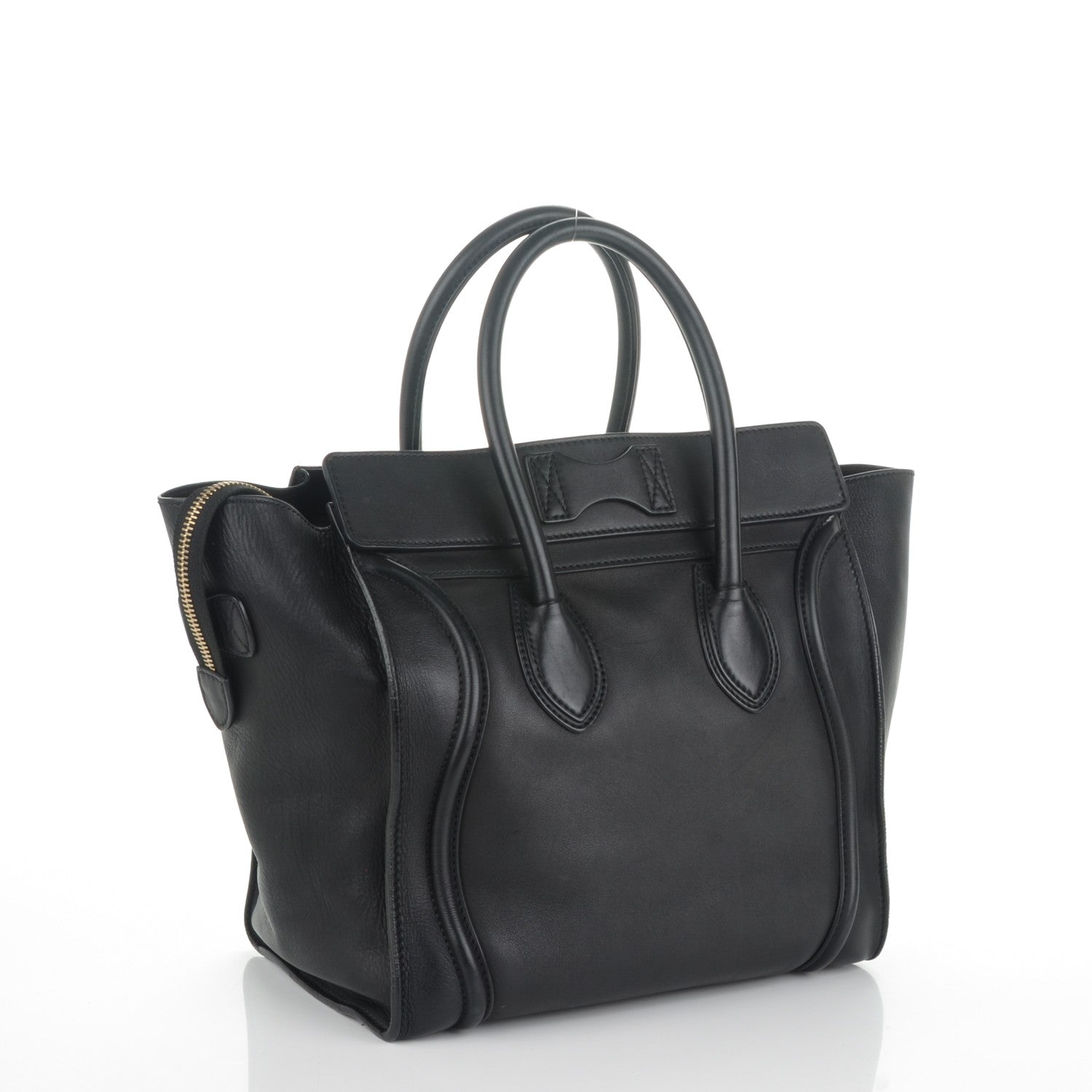 Celine Smooth Calfskin Mini Luggage Black 3 of 8
