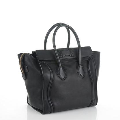 Celine Smooth Calfskin Mini Luggage Black 3 of 8