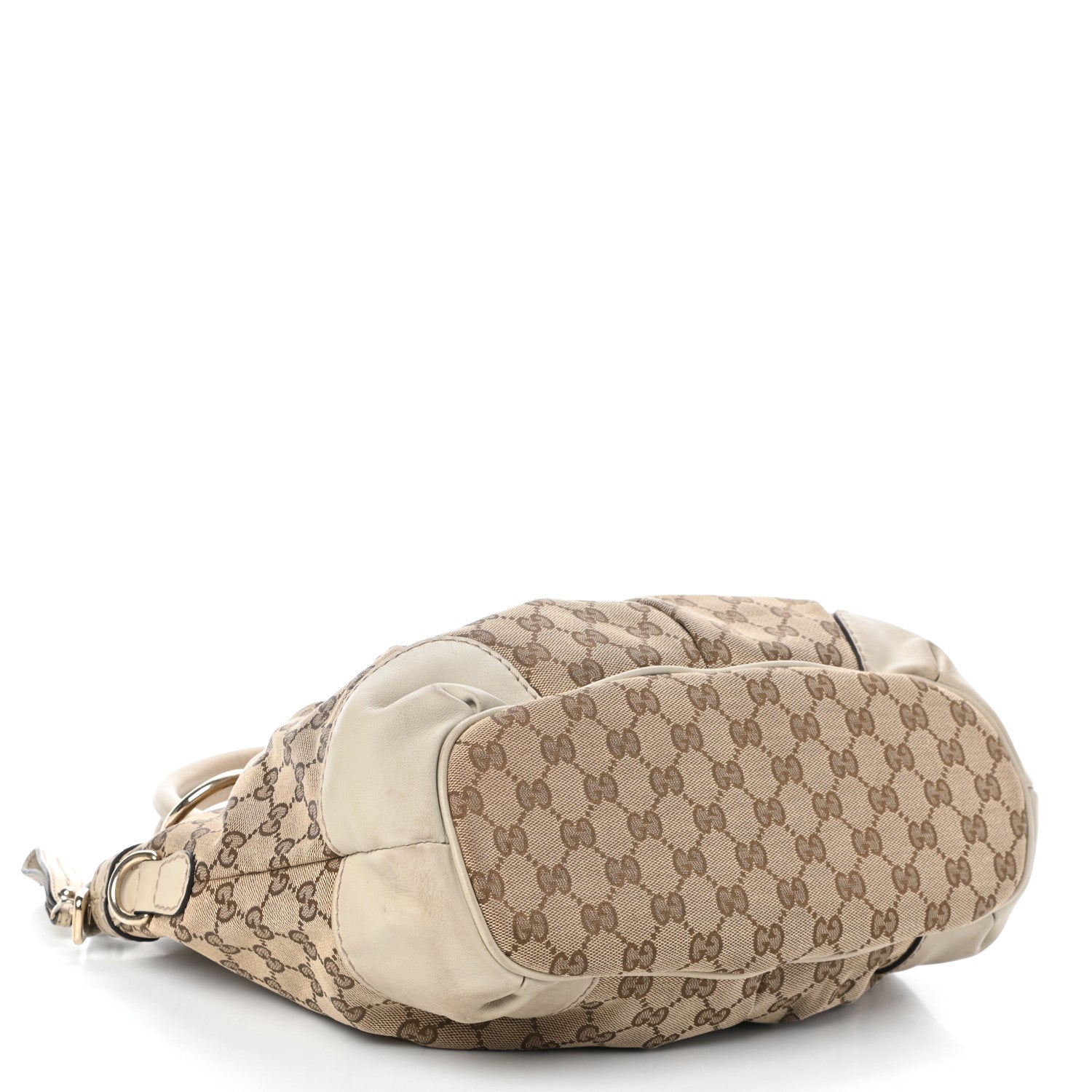 Gucci Monogram Margaux Calfskin Medium Sukey Top Handle Bag Beige Ebony Mystic White 4 of 10