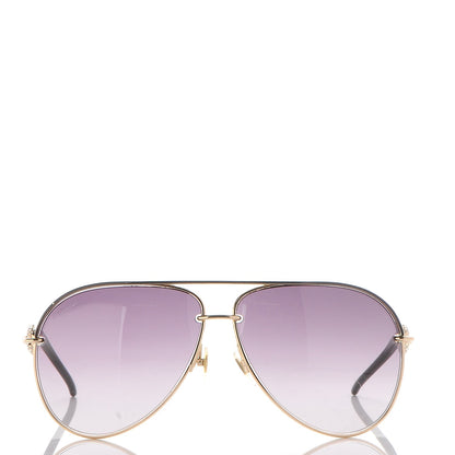 Gucci Aviator Crystal Marina Chain Sunglasses 4230/N/S Gold 2 of 10