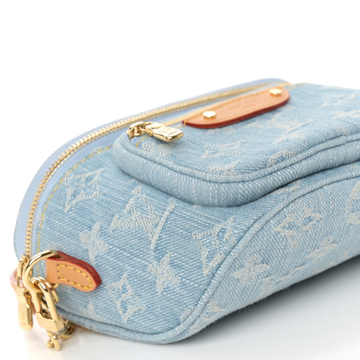 Louis Vuitton Monogram Denim Mini Bumbag Sky Blue 8 of 9
