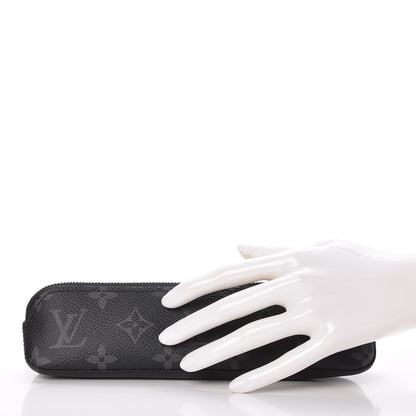 Louis Vuitton Monogram Eclipse Elizabeth Pencil Pouch Black 2 of 7