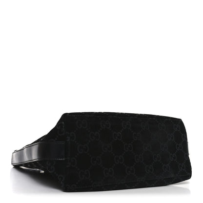 Gucci Suede Monogram Hobo Black 4 of 10