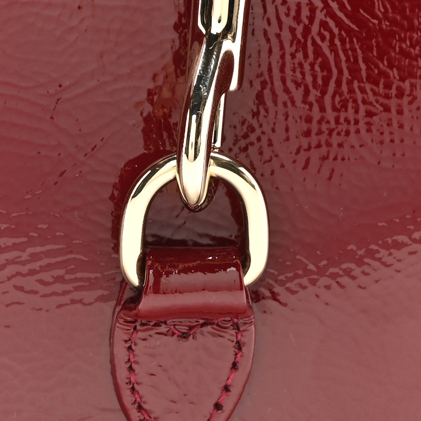 Crinkled Patent Mini Jackie Notte Bag Rosso Ancora Red