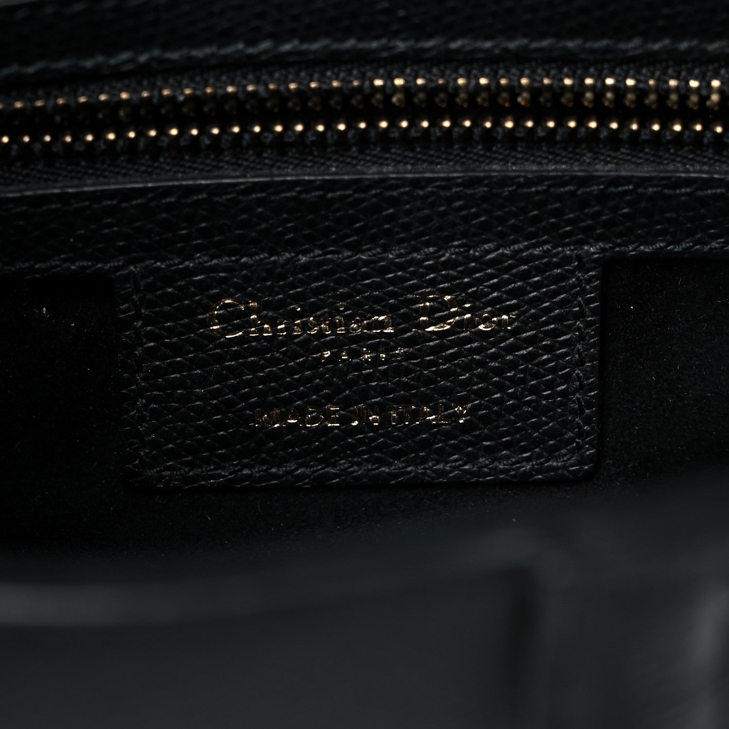 Christian Dior Grained Calfskin Saddle Bag Black 6 of 15