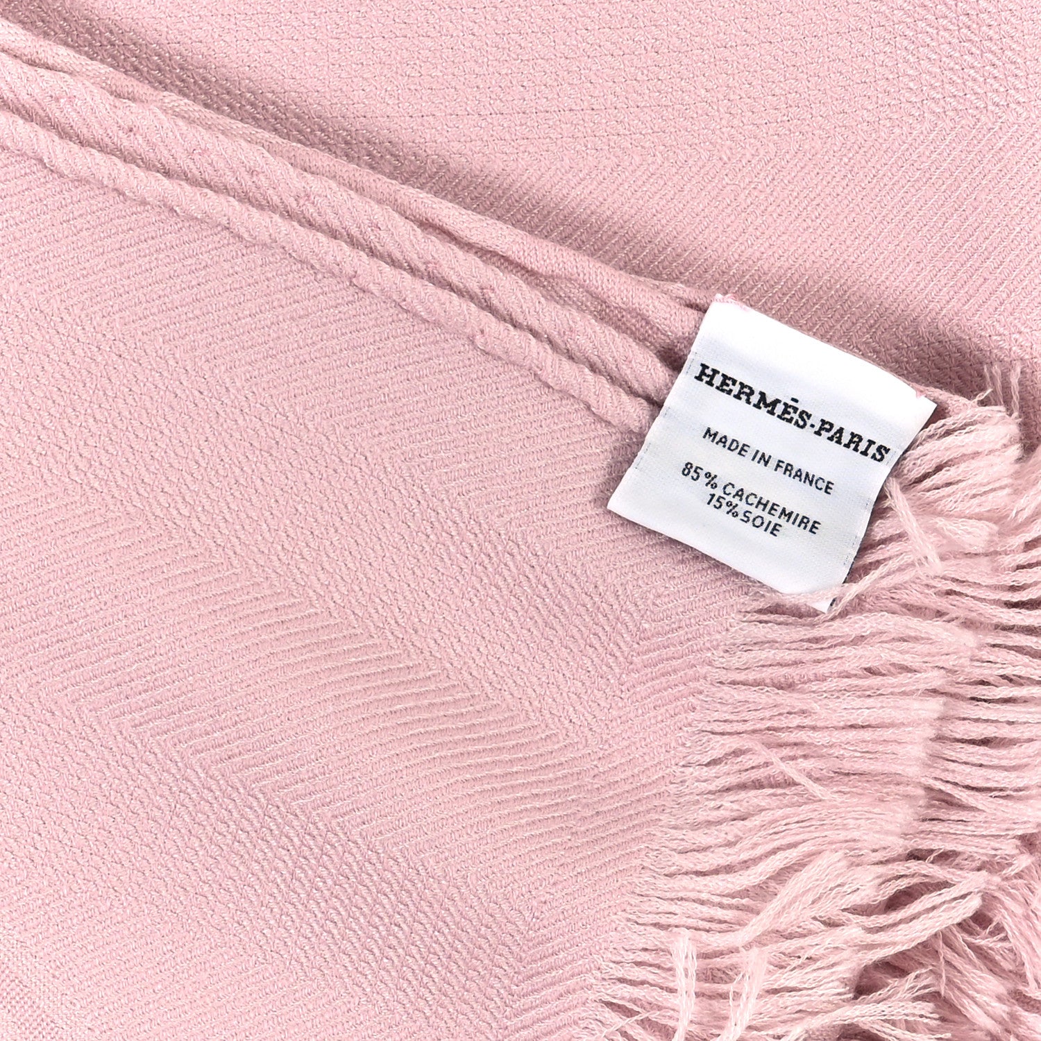 Hermes Cashmere Silk New Libris Stole Rose Petale 3 of 4
