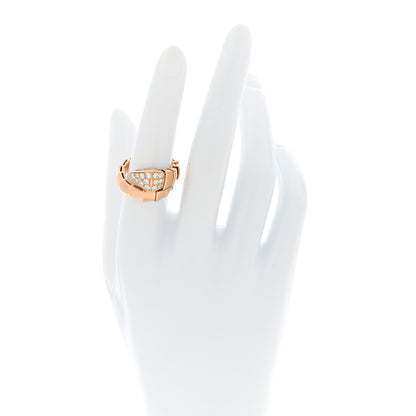Bulgari 18K Rose Gold Diamond Serpenti Viper Ring M 53 6.5 2 of 5