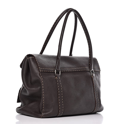 Fendi Cuoio Romano Selleria Large Linda Satchel Testa di Moro 3 of 13