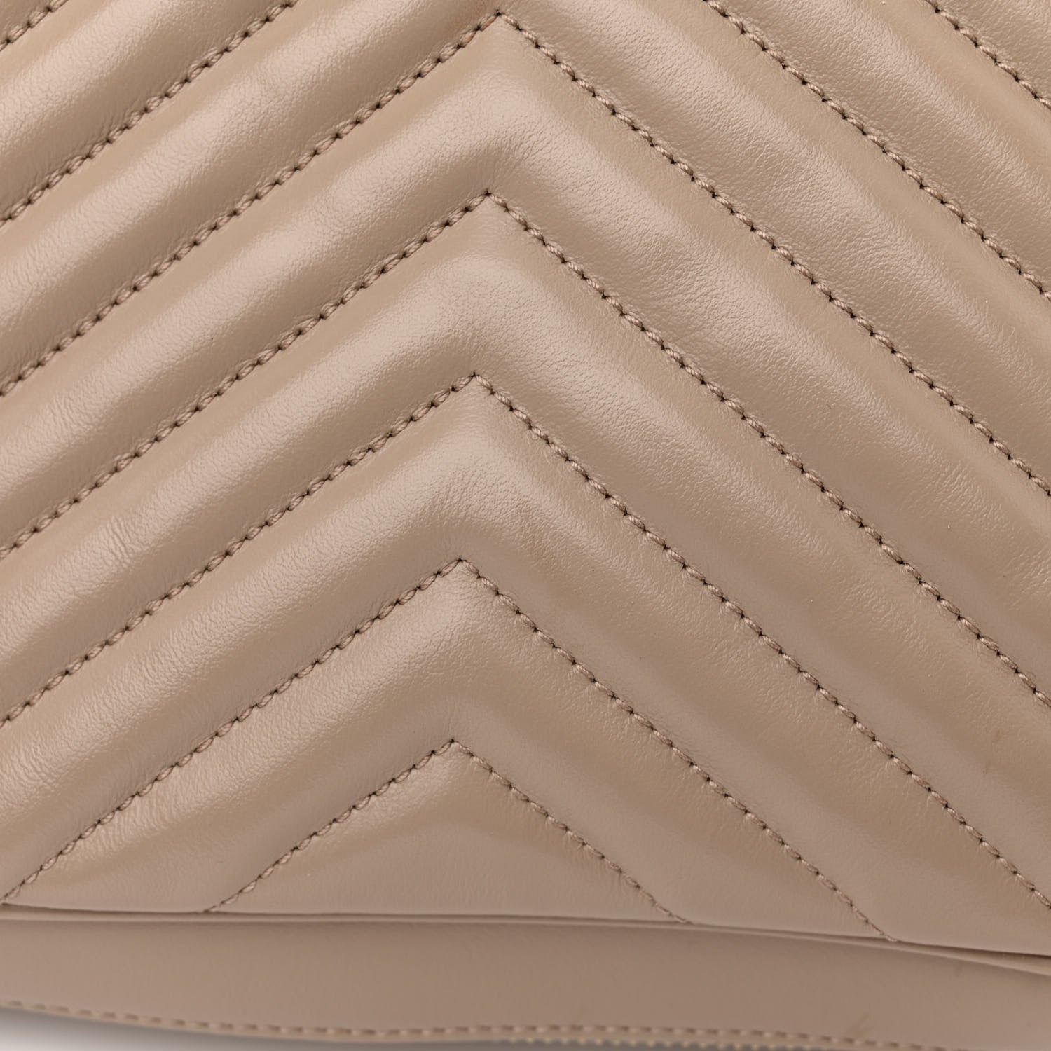 Saint Laurent Calfskin Matelasse Monogram Lou Camera Bag Dark Beige 17 of 17