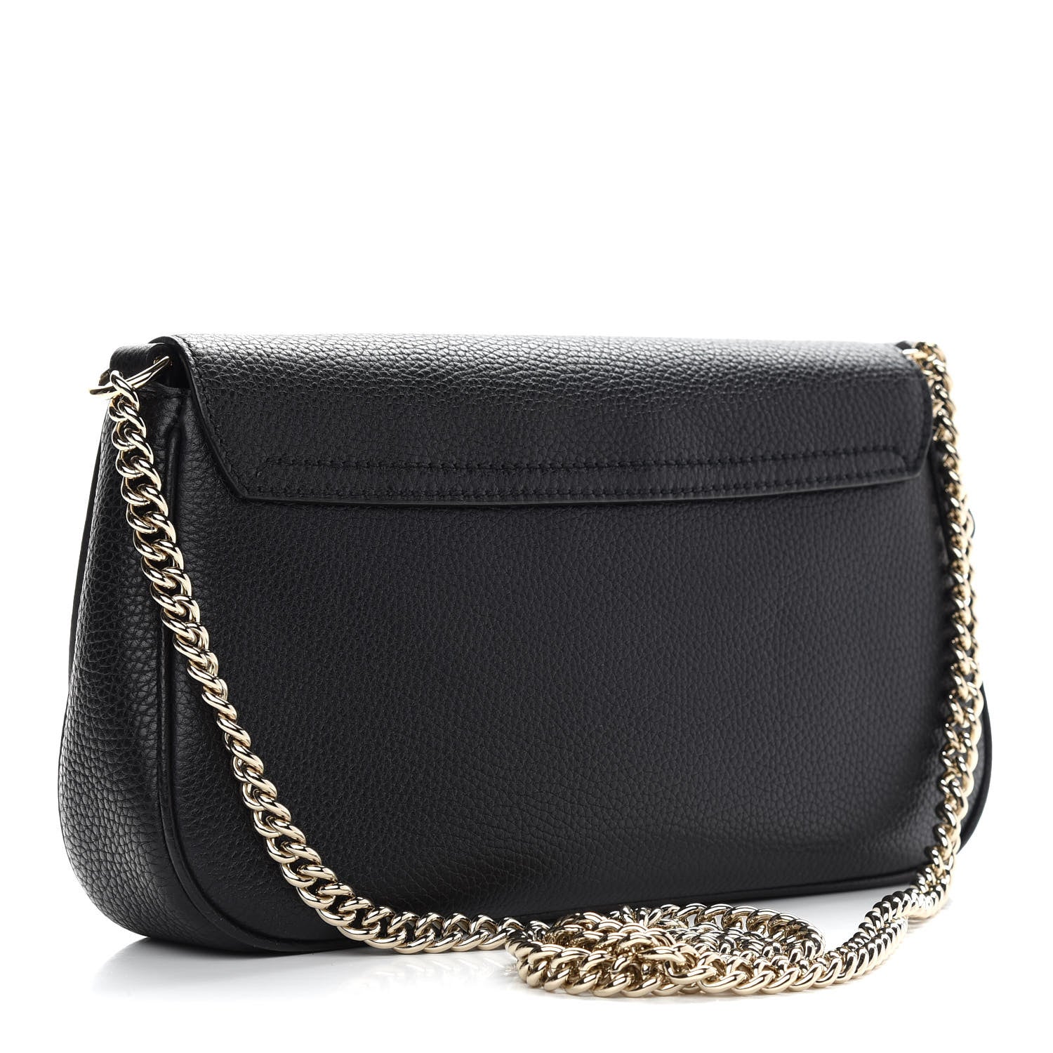 Gucci Pebbled Calfskin Medium Soho Flap Crossbody Black 3 of 11