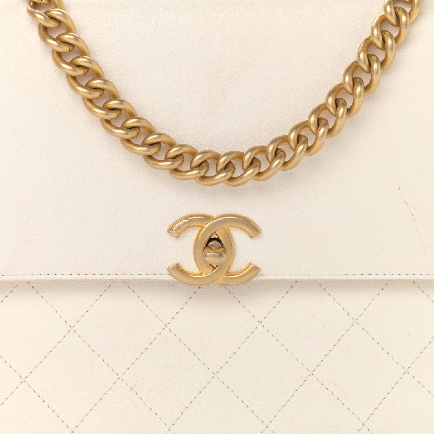 Chanel Lambskin Quilted Medium Coco Lux Flap Beige 9 of 15