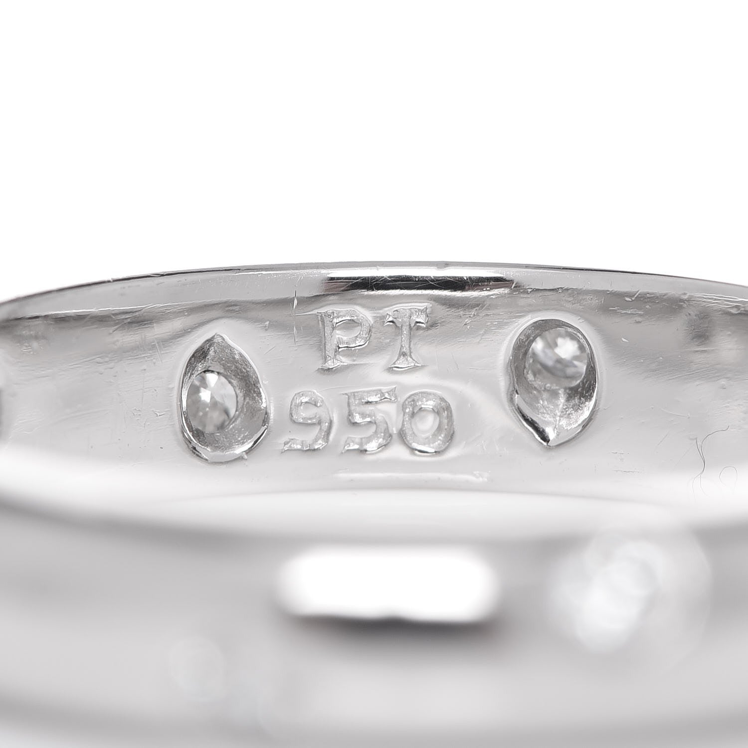 Tiffany Platinum Diamond 4mm Etoile Band Ring 54 6.75 4 of 5