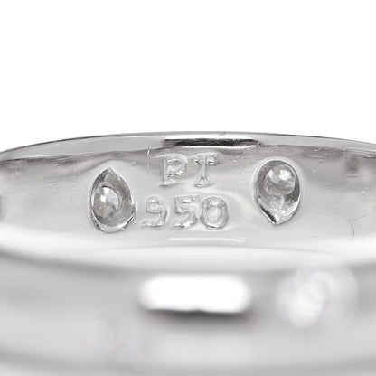 Tiffany Platinum Diamond 4mm Etoile Band Ring 54 6.75 4 of 5