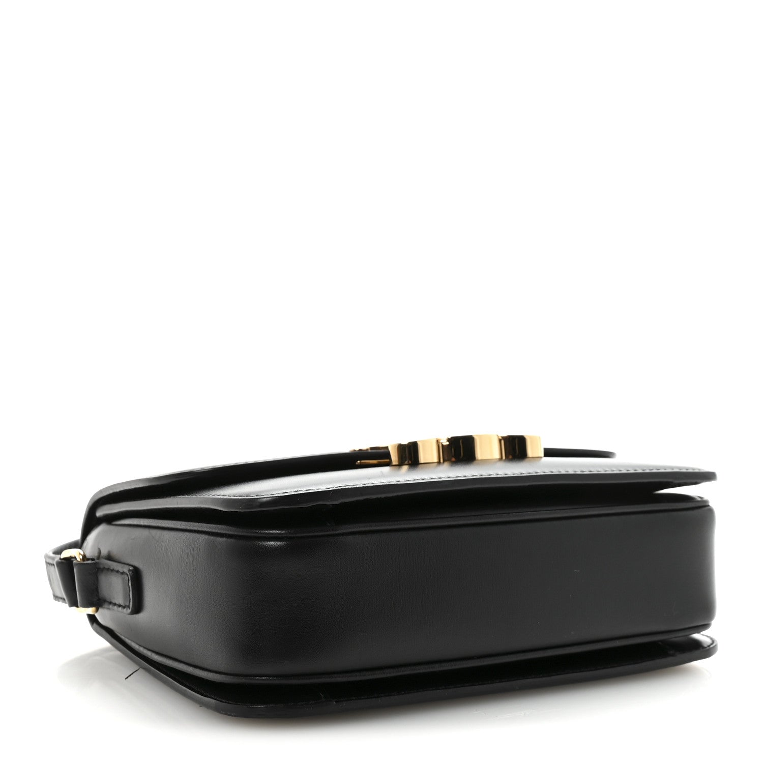 Celine Shiny Calfskin Teen Triomphe Black 4 of 10