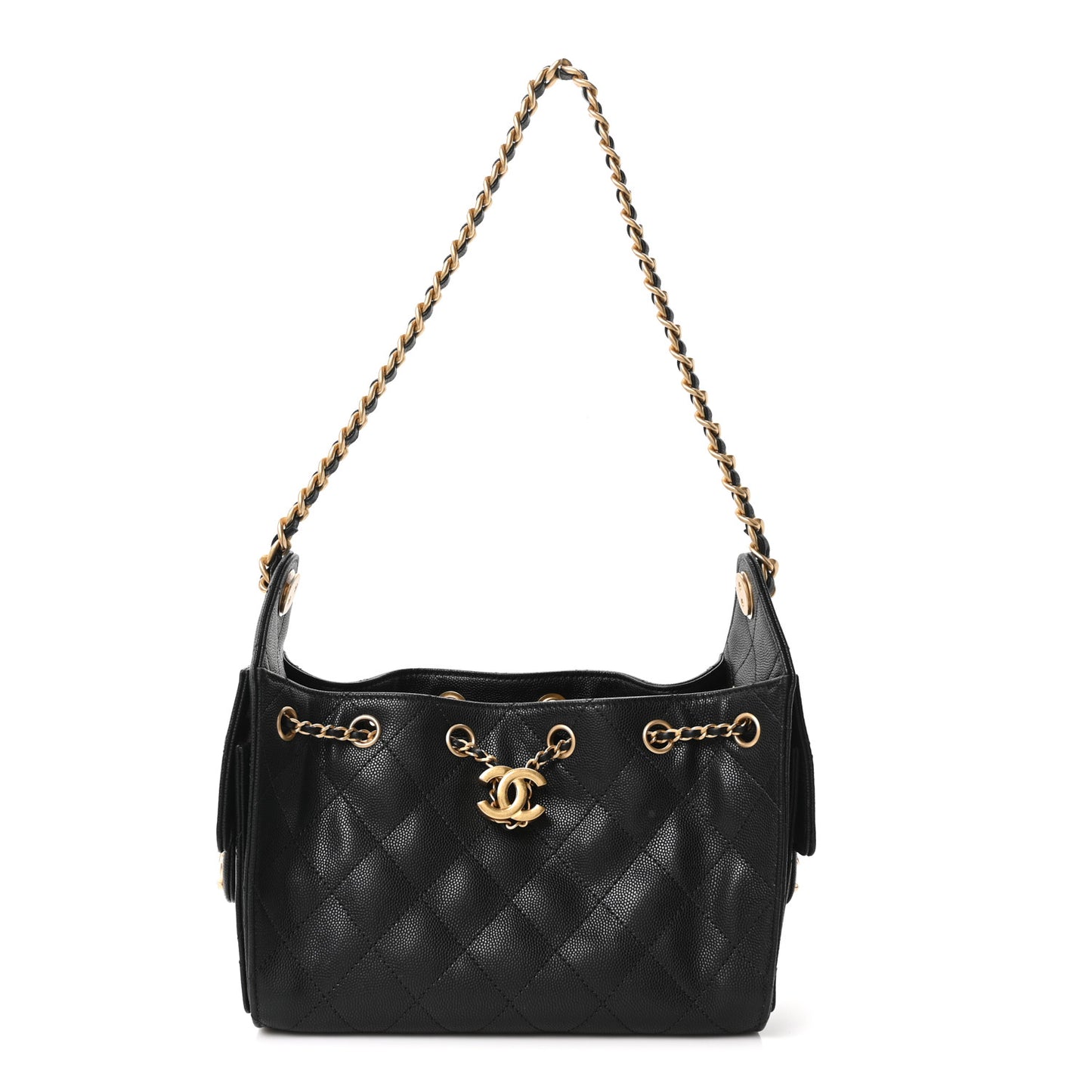 Caviar Quilted Mini Chanel 25 Handbag Black