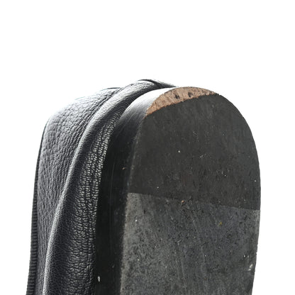 Chanel Goatskin Patent CC Cap Toe Ballerina Flats 39 Black 9 of 15