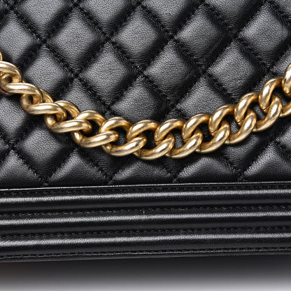 Chanel Lambskin Quilted Medium Boy Flap Black 11 of 17