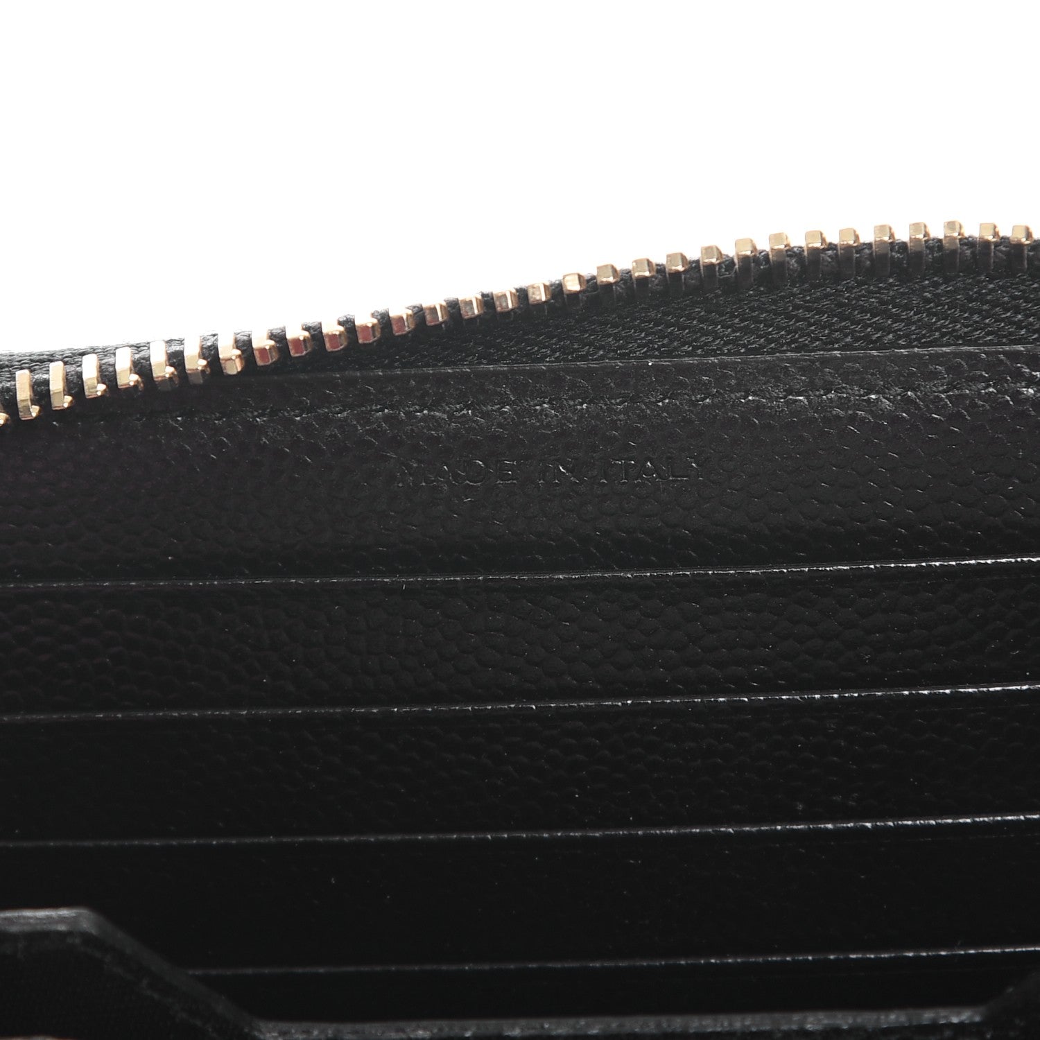 Saint Laurent Grain De Poudre Matelasse Chevron Monogram Phone Wallet Black 7 of 9