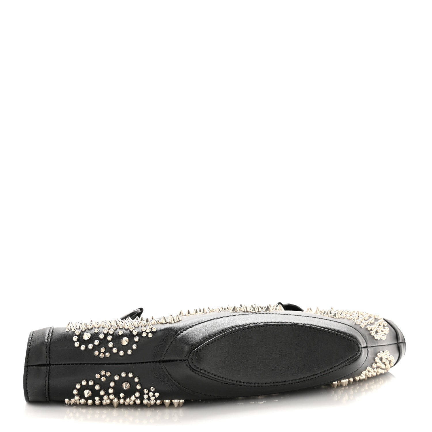 Alexander McQueen Calfskin Studded De Manta Clutch Black 4 of 9