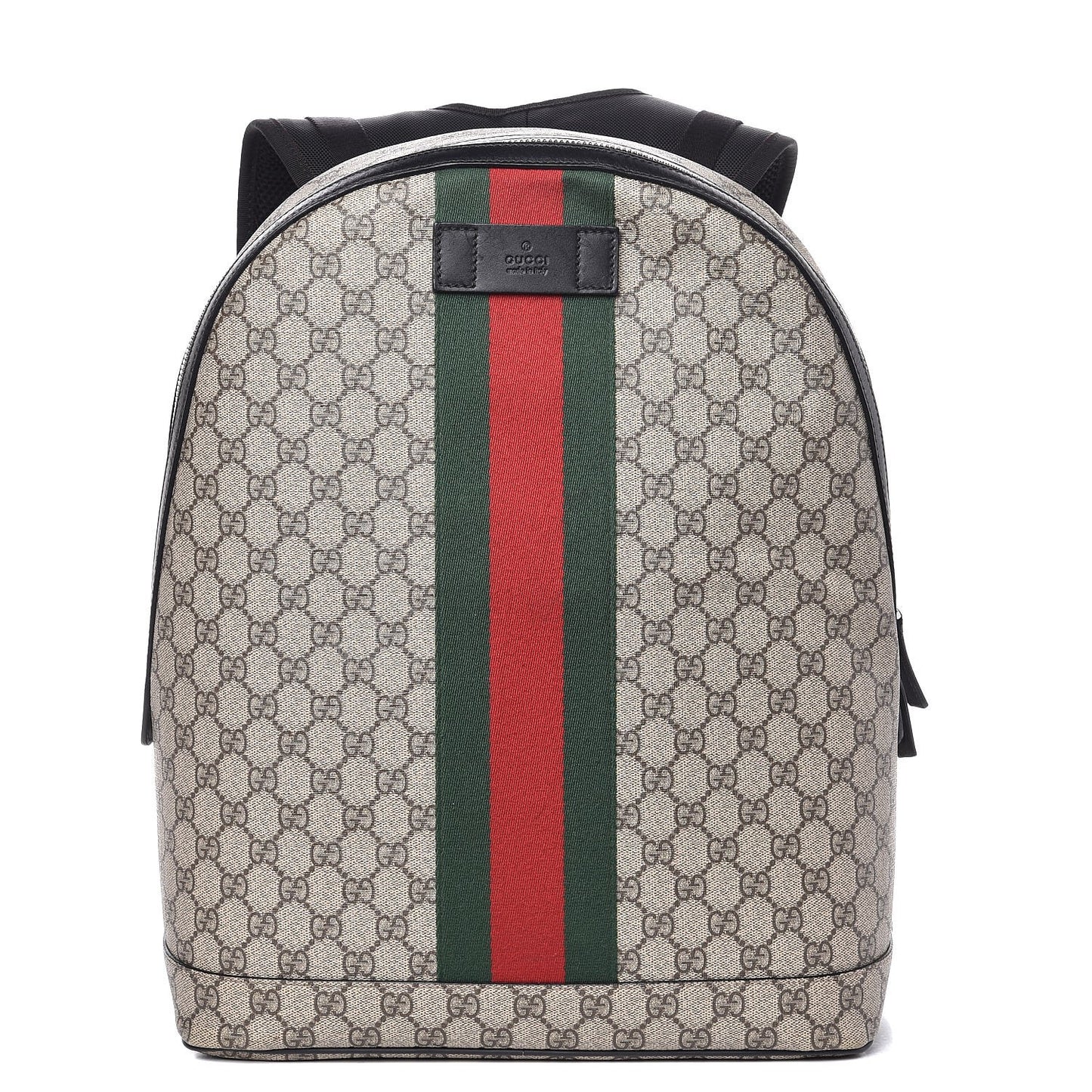 GG Supreme Monogram Web Dome Backpack Black